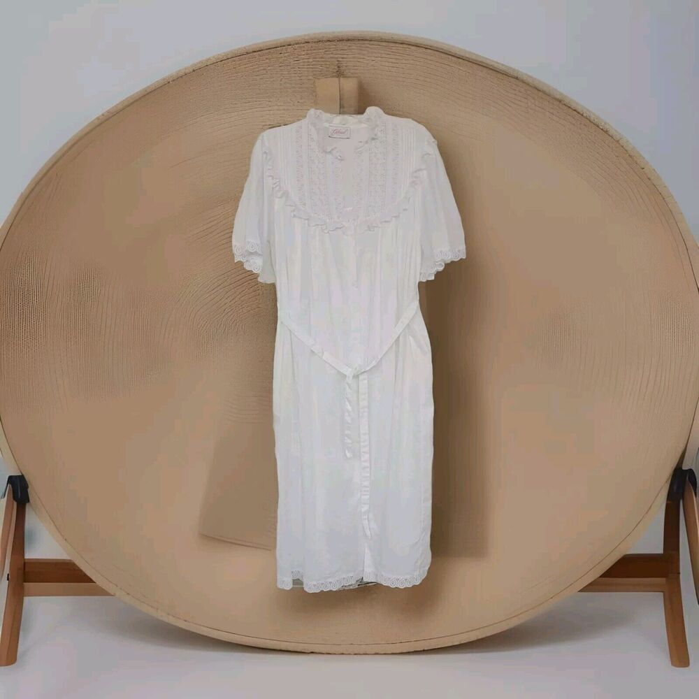 Vintage Gilead White Nightgown G6174 Small And Robe G3473 Medium Peignoir Set